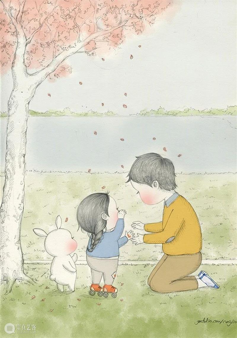 铅笔和纸可以帮我每天做梦 铅笔 韩国 插画家 女孩 Mari 蓬松兔 Burro 日常生活 时刻 细节 崇真艺客