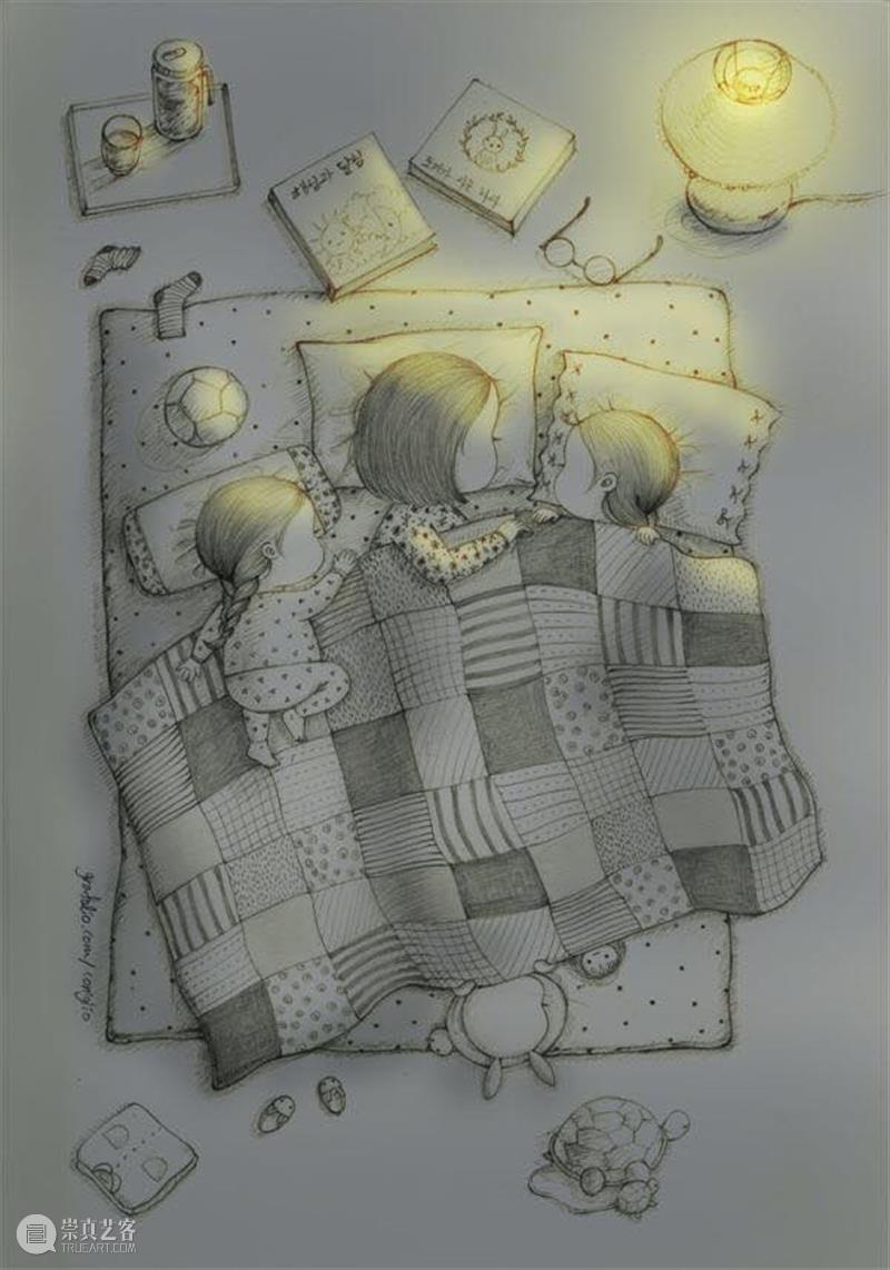 铅笔和纸可以帮我每天做梦 铅笔 韩国 插画家 女孩 Mari 蓬松兔 Burro 日常生活 时刻 细节 崇真艺客