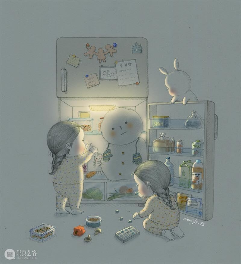 铅笔和纸可以帮我每天做梦 铅笔 韩国 插画家 女孩 Mari 蓬松兔 Burro 日常生活 时刻 细节 崇真艺客