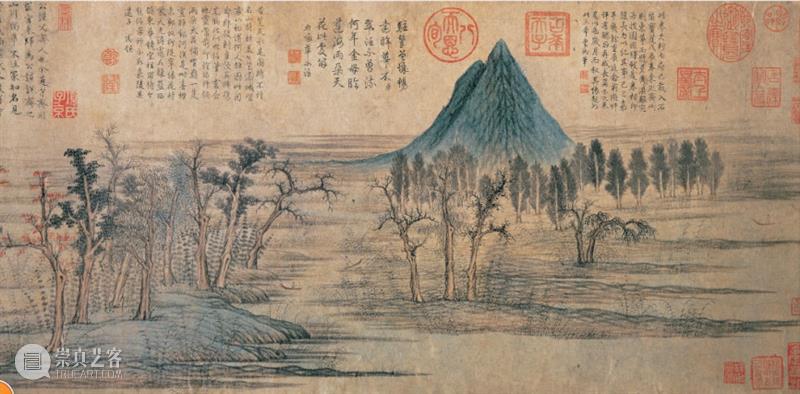如何识别画里的各种皴法？ 皴法 周华健 国画 山石 树木 肌理 手法 物体 轮廓 以外 崇真艺客