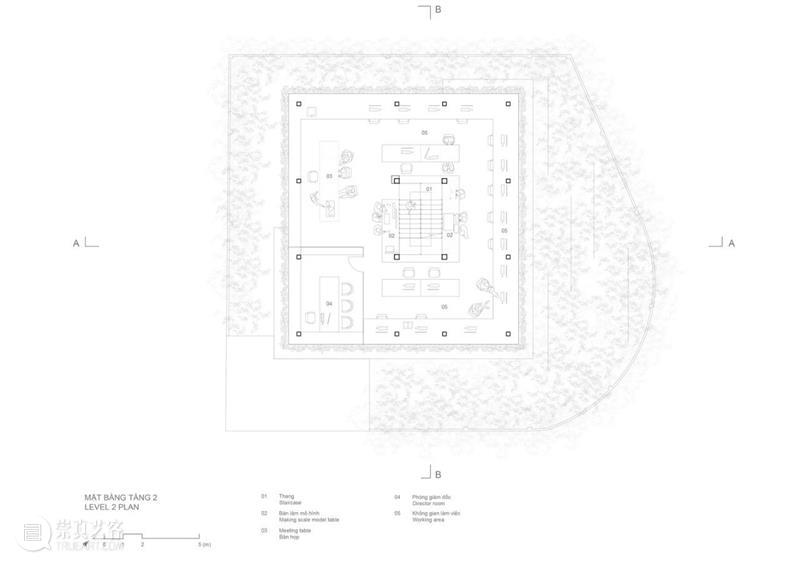绿植“窗帘”，MIA设计工作室 / MIA Design Studio 工作室 绿植 窗帘 MIA Chien 场地 西贡市二号 街区 中央公园 附近 崇真艺客