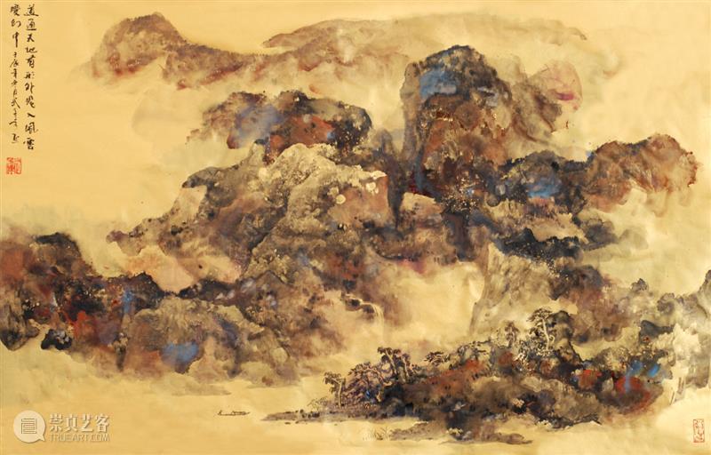 追古诵今  新意万象 ——赏析武千嶂的水墨山水画品 艺术评论 陈恳 笔墨 山水画 武千嶂 山水 万象 泼墨 书画 新意 气韵 水墨山水画 陈恳 崇真艺客