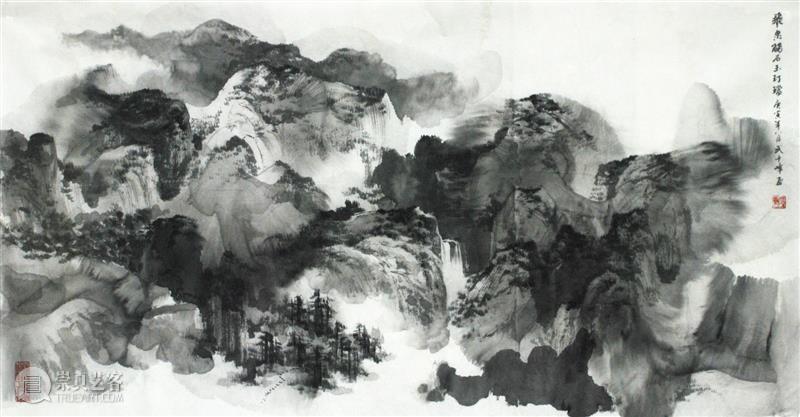 参悟物我 中得心源 润化天合 ——浅析武千嶂水墨山水画中的风水意境 艺术评论 钱为群 风水 山水画 武千嶂 浅析 水墨山水画 意境 润化天 天地 山水 五行 钱为群 崇真艺客