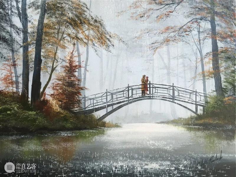 雨中的浪漫曲 雨中的浪漫曲 英国 画家 Rowland 雨中 情侣 作品 气息 雨状 图案 崇真艺客