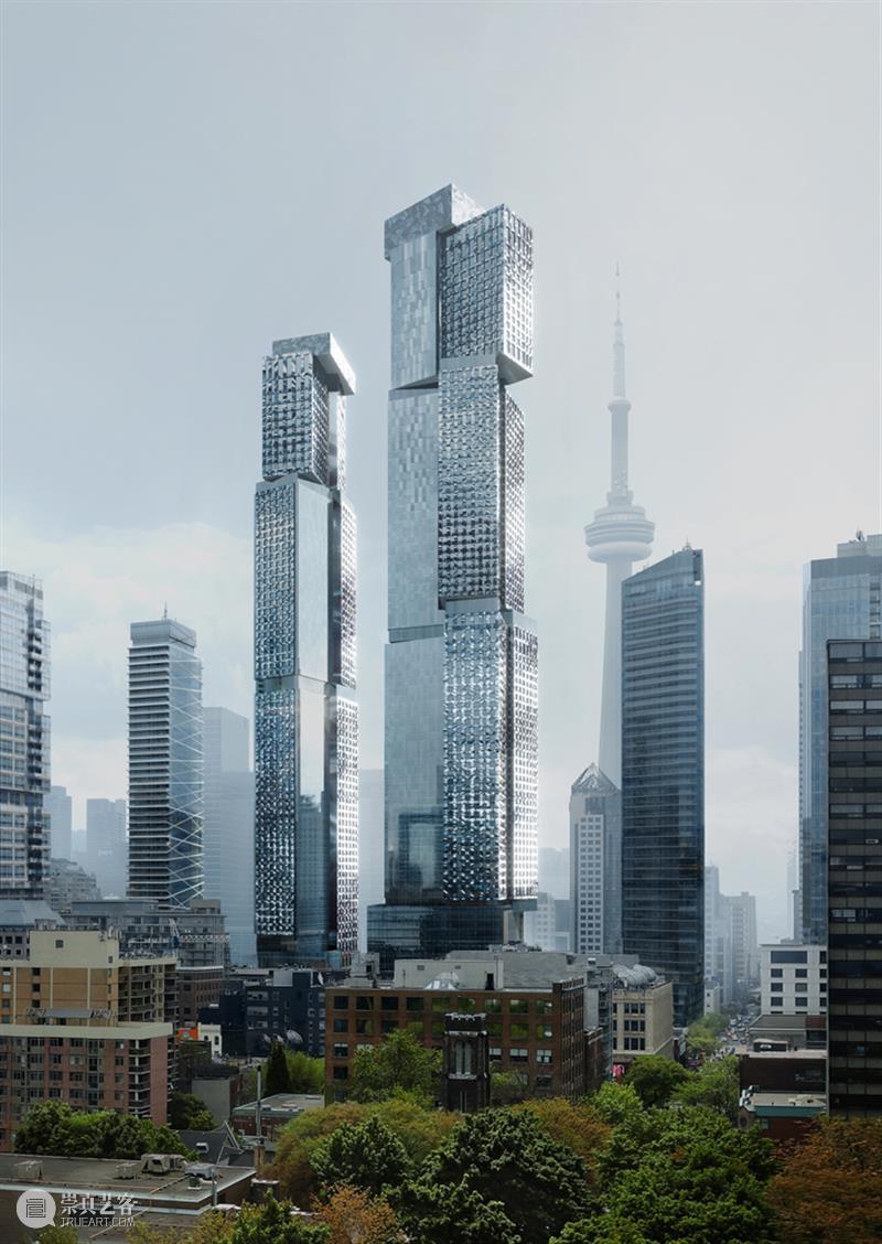 弗兰克·盖里事务所最高建筑：‘多伦多双塔楼’方案公布 弗兰克 盖里 建筑 事务所 多伦多 双塔楼 方案 LLP 地标公寓 塔楼 崇真艺客