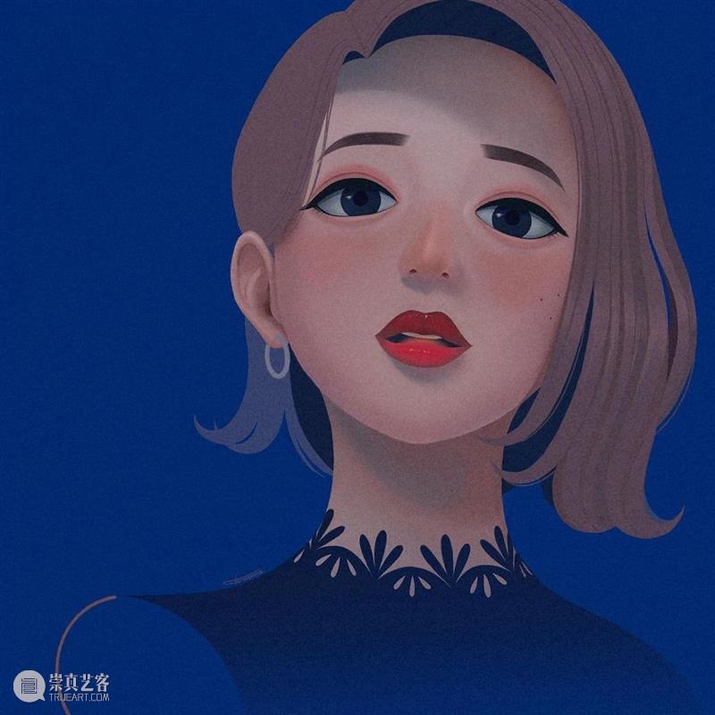 这是什么神仙配色 配色 神仙 日本 插画师@Choomoranma 人像 插画 风格 色彩 美感 作品 崇真艺客