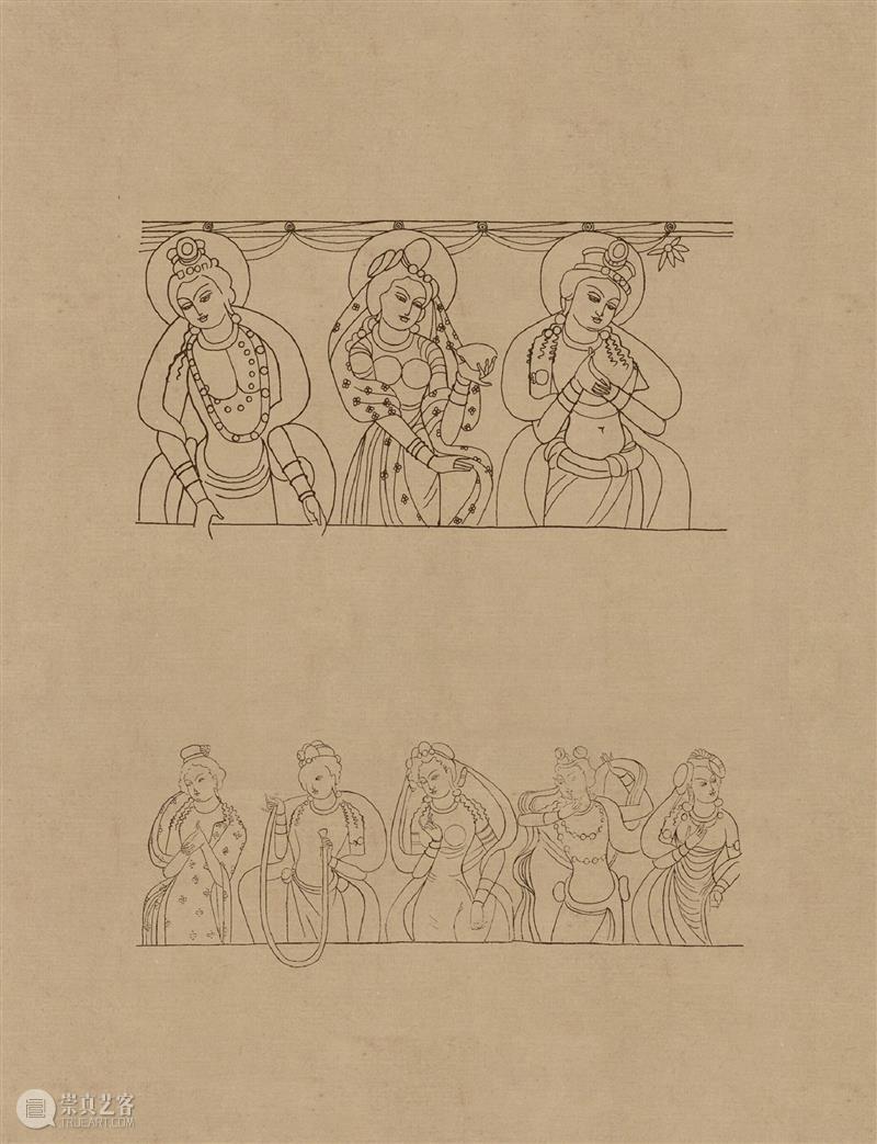 图集丨莫高窟石窟线描稿200图  中国舞台美术学会 崇真艺客