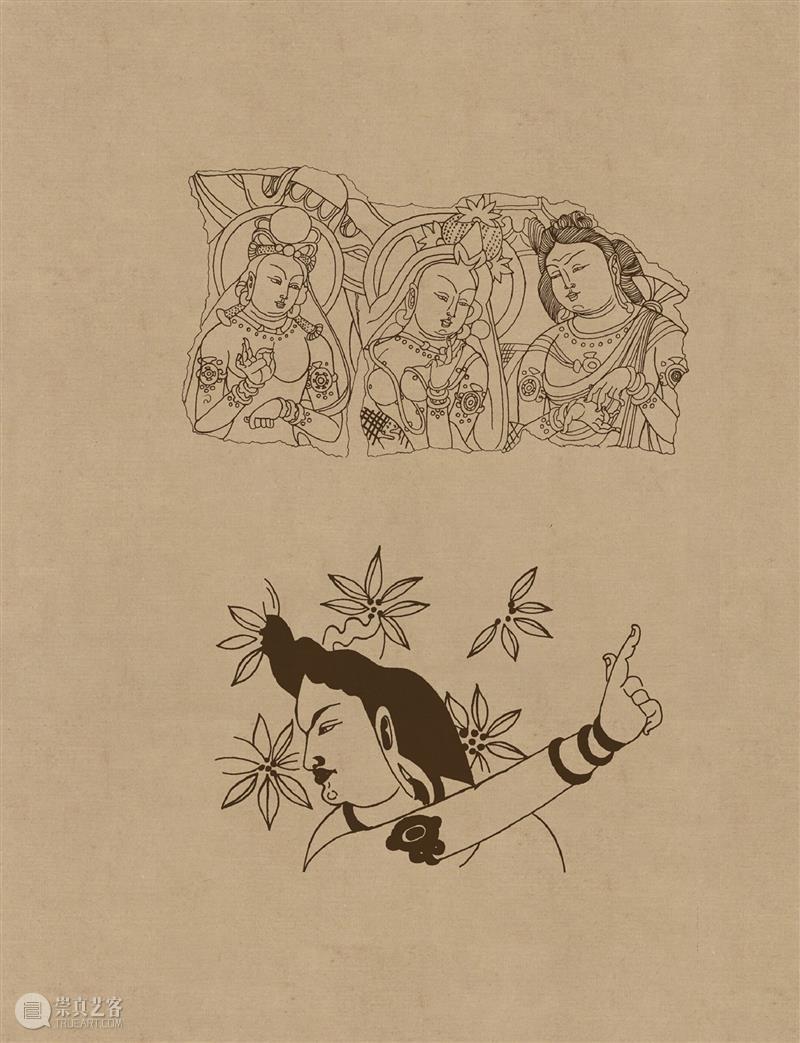 图集丨莫高窟石窟线描稿200图  中国舞台美术学会 崇真艺客