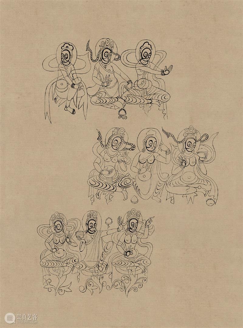 图集丨莫高窟石窟线描稿200图  中国舞台美术学会 崇真艺客