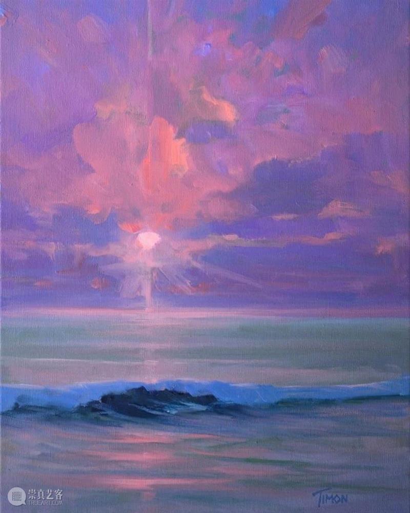 有光，有爱，在人间  纯灰艺术 人间 绘画 时间段 美国 画家 Sloane 身边 环境 差别 海浪 崇真艺客