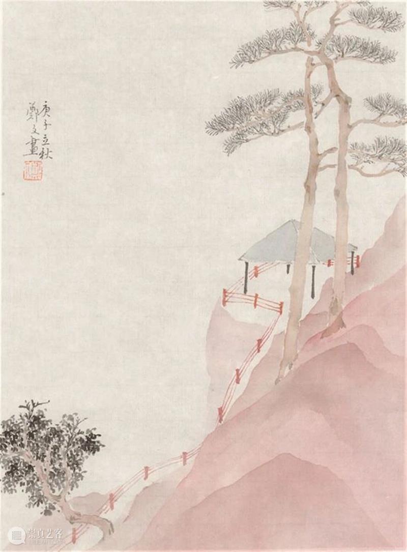 有淡雅之风，怀旷远之度——郑文山水画谈片 | 徐明松 怀旷远之度 郑文 山水画 徐明松 片文 海报 画面 代表 未来数字 时代 崇真艺客