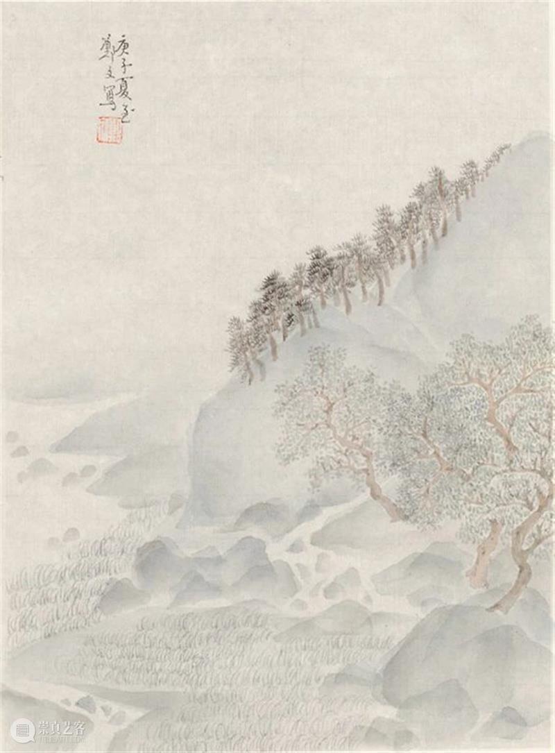 有淡雅之风，怀旷远之度——郑文山水画谈片 | 徐明松 怀旷远之度 郑文 山水画 徐明松 片文 海报 画面 代表 未来数字 时代 崇真艺客
