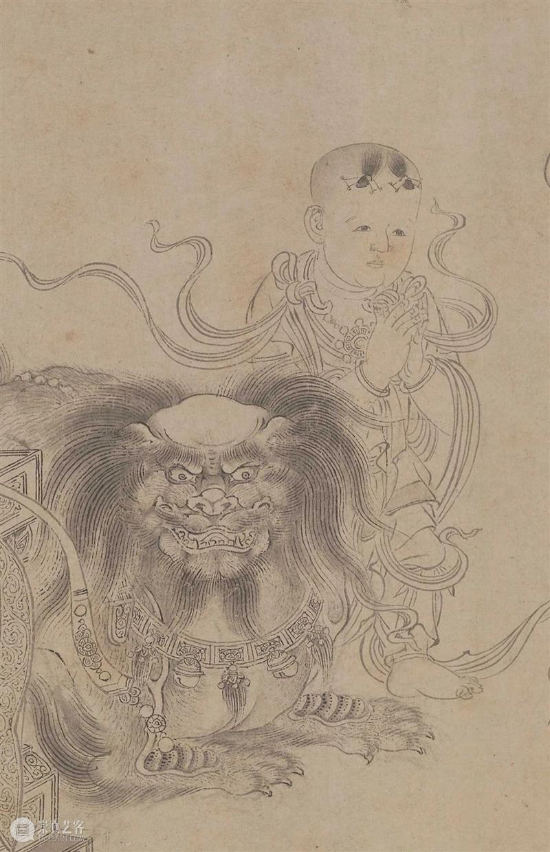 高清赏古画：故宫博物院藏维摩演教图卷免费下载 维摩演教图卷 故宫博物院 古画 纸本 白描 人物 TIFF 图像 维摩演教图 维摩诘所说经 崇真艺客