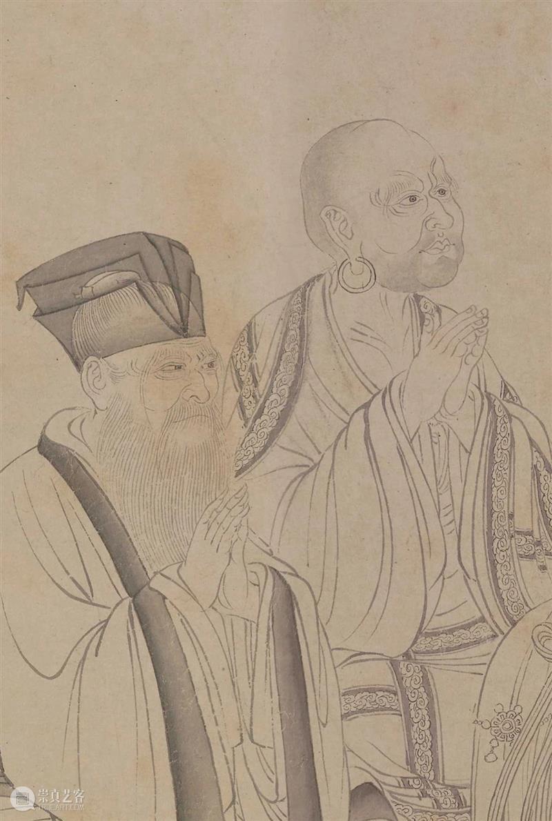 高清赏古画：故宫博物院藏维摩演教图卷免费下载 维摩演教图卷 故宫博物院 古画 纸本 白描 人物 TIFF 图像 维摩演教图 维摩诘所说经 崇真艺客