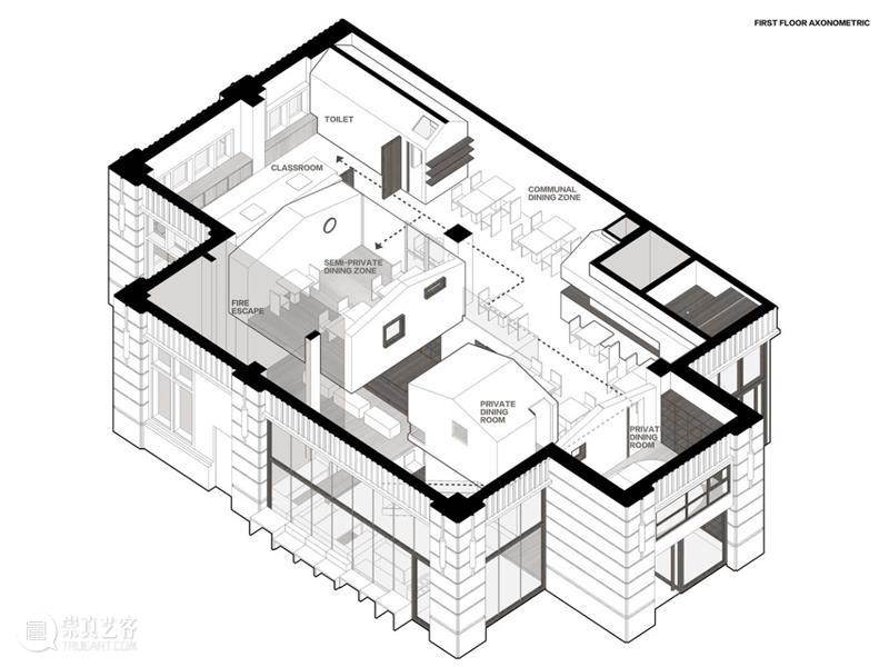 室内‘街景’，大连船埠餐厅 Chez Moi / 大棟建築 大连 室内 餐厅 船埠 街景 建筑 BAS Moi 项目 工作室 崇真艺客
