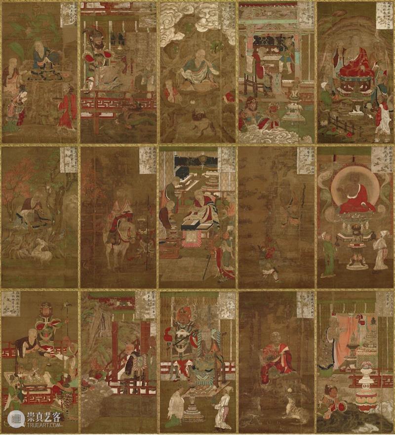 高清赏古画：“贯休十六罗汉图轴”免费下载 贯休 十六罗汉 古画 罗汉图轴 像素 TIFF 图像 GB罗汉 阿罗汉 简称 崇真艺客