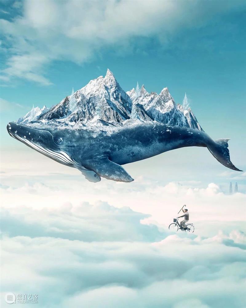 PS启动页面作者的超现实作品  纯灰艺术 页面 作品 作者 Photoshop 火烈鸟 湖上 身体 天空 粉红色 云彩 崇真艺客