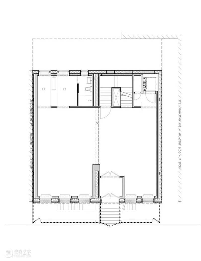 “教堂”立面，哈莱姆区艺术家工作室 / SO-IL 哈莱姆区 艺术家 工作室 教堂 立面 Kubota Amer 空间 哈莱姆区西 Douglass大街 崇真艺客