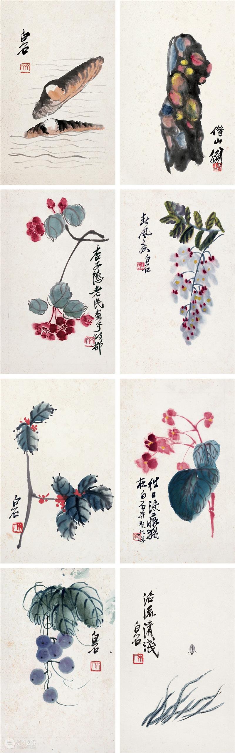 【保利拍卖2021春拍】人间有味是清欢——白石老人珍品《杂画册八开》 白石 老人 杂画册八开 保利拍卖 人间有味是清欢 珍品 齐白石 笔下 魔力 心声 崇真艺客