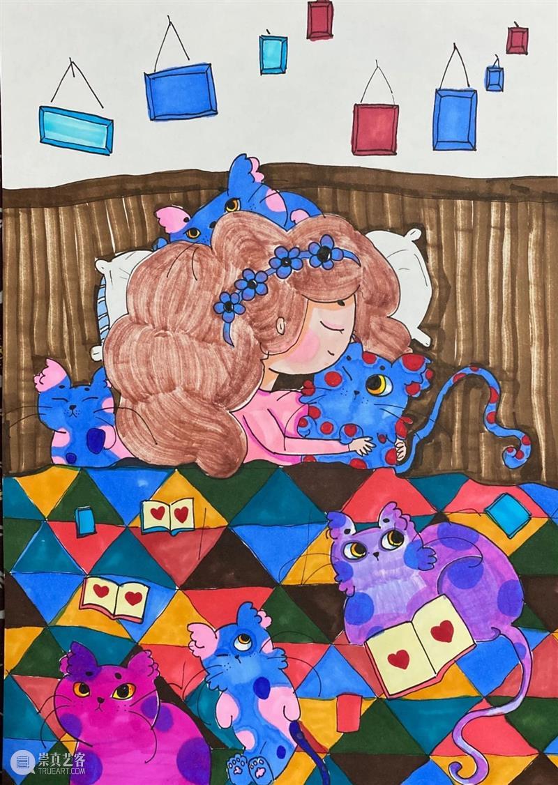 云征集 | “想象力大师”儿童插画大赛投稿作品精选（7） —— “喵星人”系列 想象力 大师 儿童 插画 作品 大赛 喵星人 系列 童话 主题 崇真艺客
