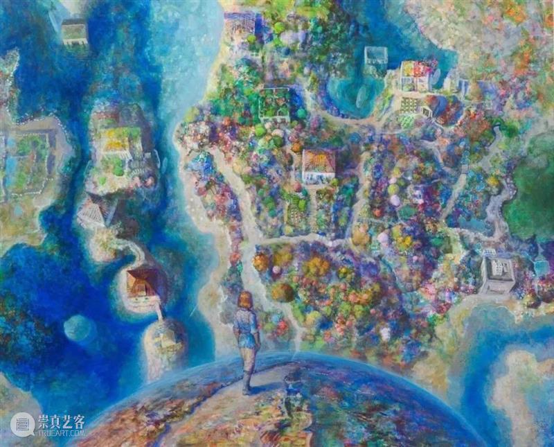 正在展出 | 宫崎骏动画场景原画师井上直久的梦幻世界 井上直久 宫崎骏 场景 动画 画师 梦幻世界 空中花园 丙烯 地方 笔触 崇真艺客