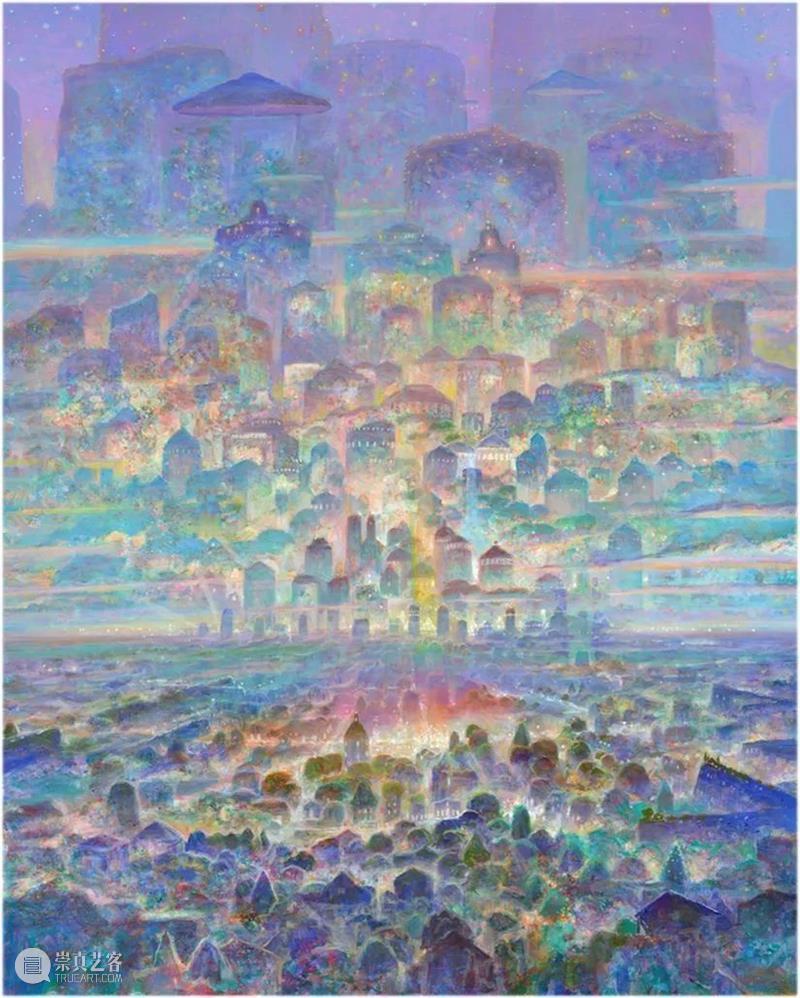 正在展出 | 宫崎骏动画场景原画师井上直久的梦幻世界 井上直久 宫崎骏 场景 动画 画师 梦幻世界 空中花园 丙烯 地方 笔触 崇真艺客