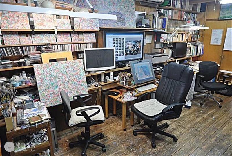 正在展出 | 宫崎骏动画场景原画师井上直久的梦幻世界 井上直久 宫崎骏 场景 动画 画师 梦幻世界 空中花园 丙烯 地方 笔触 崇真艺客