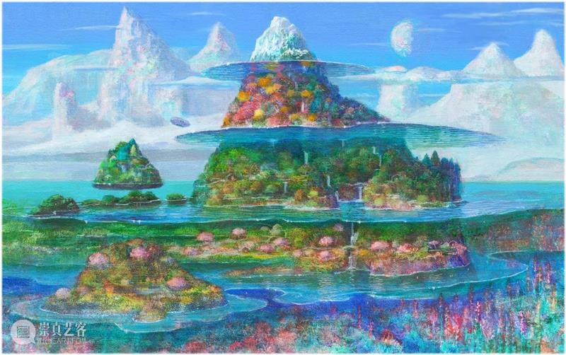 正在展出 | 宫崎骏动画场景原画师井上直久的梦幻世界 井上直久 宫崎骏 场景 动画 画师 梦幻世界 空中花园 丙烯 地方 笔触 崇真艺客