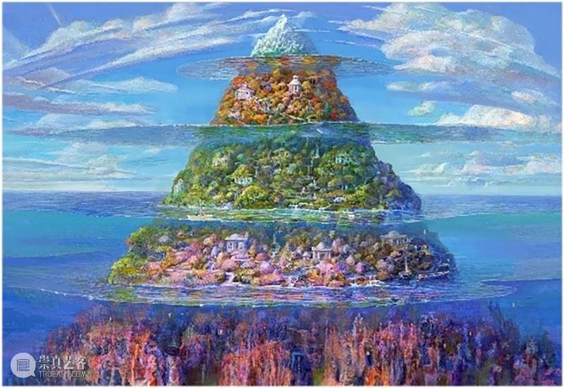 正在展出 | 宫崎骏动画场景原画师井上直久的梦幻世界 井上直久 宫崎骏 场景 动画 画师 梦幻世界 空中花园 丙烯 地方 笔触 崇真艺客