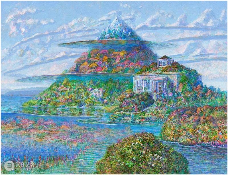 正在展出 | 宫崎骏动画场景原画师井上直久的梦幻世界 井上直久 宫崎骏 场景 动画 画师 梦幻世界 空中花园 丙烯 地方 笔触 崇真艺客
