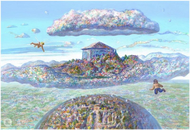 正在展出 | 宫崎骏动画场景原画师井上直久的梦幻世界 井上直久 宫崎骏 场景 动画 画师 梦幻世界 空中花园 丙烯 地方 笔触 崇真艺客