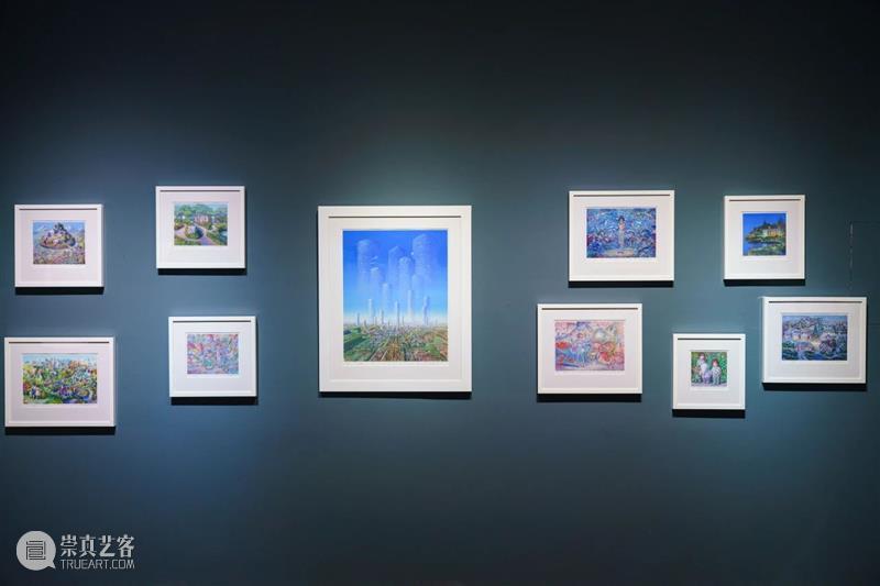 正在展出 | 宫崎骏动画场景原画师井上直久的梦幻世界 井上直久 宫崎骏 场景 动画 画师 梦幻世界 空中花园 丙烯 地方 笔触 崇真艺客