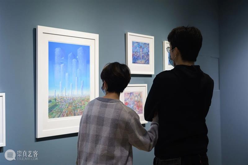 正在展出 | 宫崎骏动画场景原画师井上直久的梦幻世界 井上直久 宫崎骏 场景 动画 画师 梦幻世界 空中花园 丙烯 地方 笔触 崇真艺客