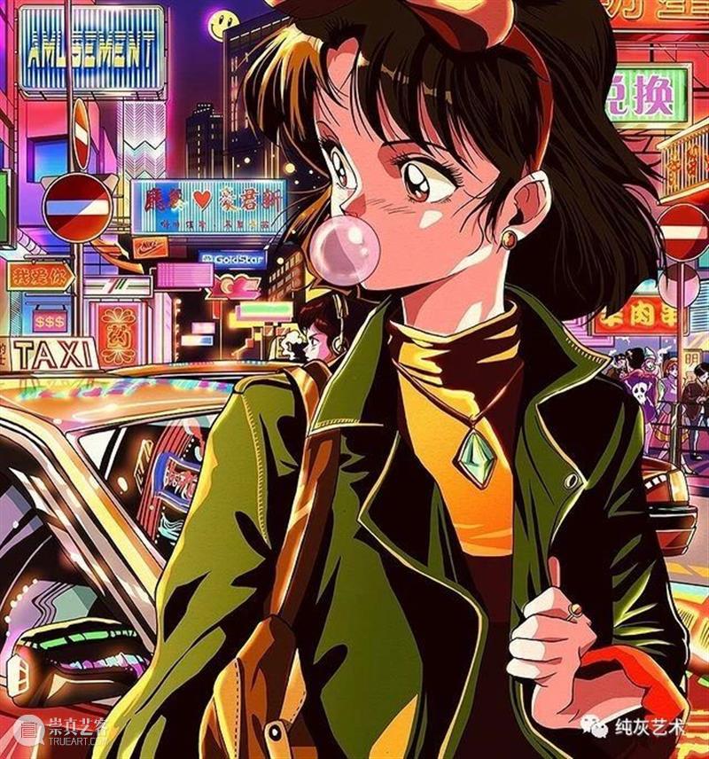 有怀旧青春气息的少女插画 插画 青春 气息 少女 韩国 插画师 风格 动漫 黄金 年代 崇真艺客