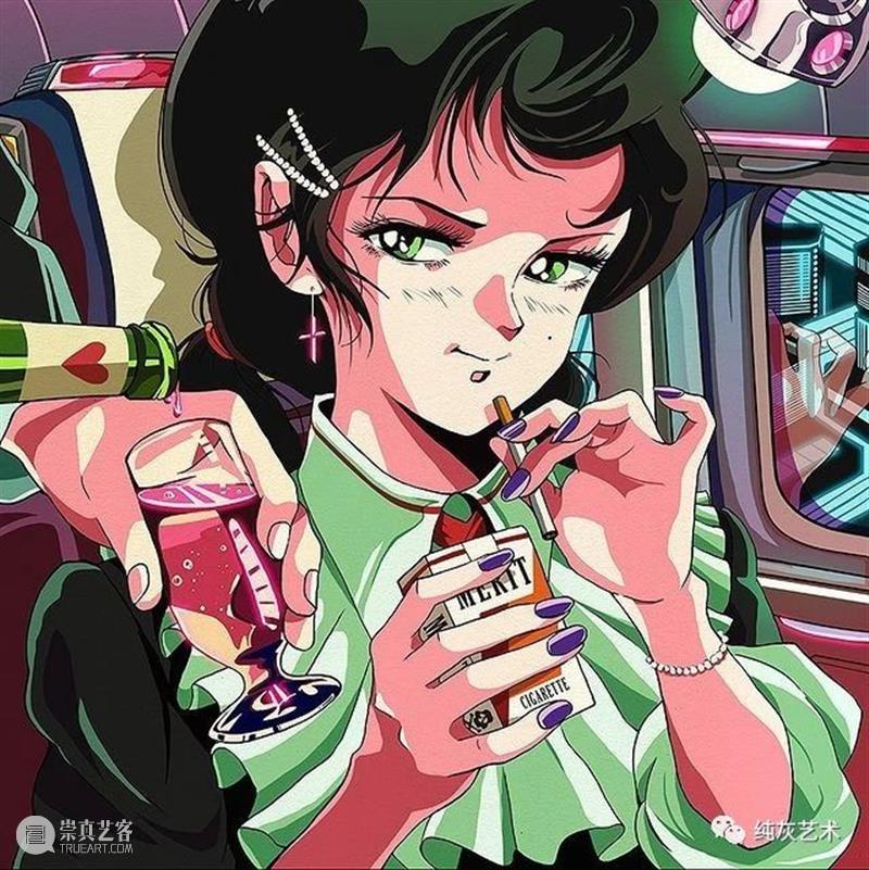 有怀旧青春气息的少女插画 插画 青春 气息 少女 韩国 插画师 风格 动漫 黄金 年代 崇真艺客
