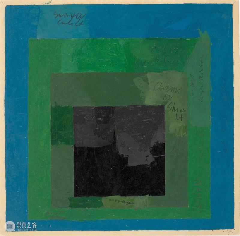 香港巴塞尔 | 约瑟夫·阿尔伯斯（Josef Albers）《向方形致敬》 约瑟夫 阿尔伯斯 Albers 向方形致敬 香港 巴塞尔 习作 方形 梅森耐特 纤维板 崇真艺客