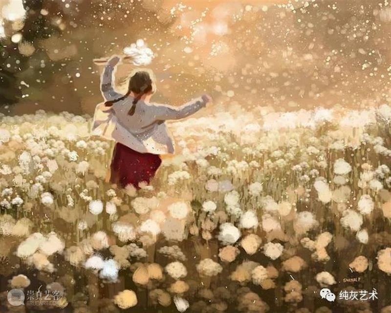美好的孩童时光  纯灰艺术 孩童 时光 印度 艺术家 笔下 颜色 画面 人物 光影 视觉 崇真艺客