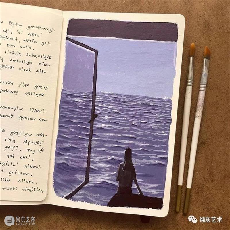 想走进她的速写本里去 速写本 土耳其 艺术家 落日 余晖 海面 小景 作品 往期 好文 崇真艺客