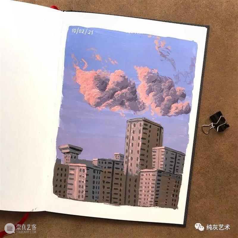 想走进她的速写本里去 速写本 土耳其 艺术家 落日 余晖 海面 小景 作品 往期 好文 崇真艺客