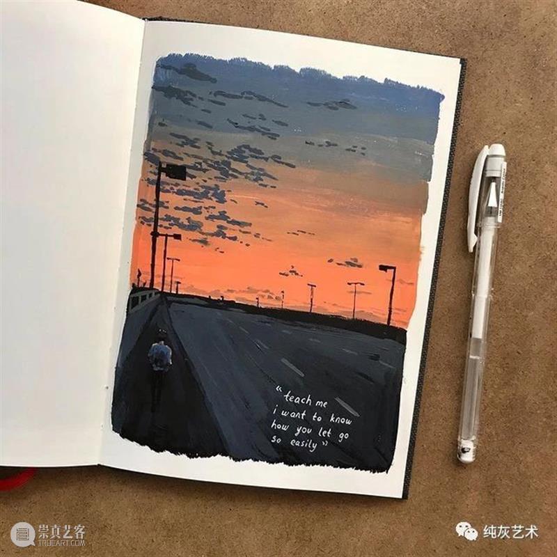想走进她的速写本里去 速写本 土耳其 艺术家 落日 余晖 海面 小景 作品 往期 好文 崇真艺客