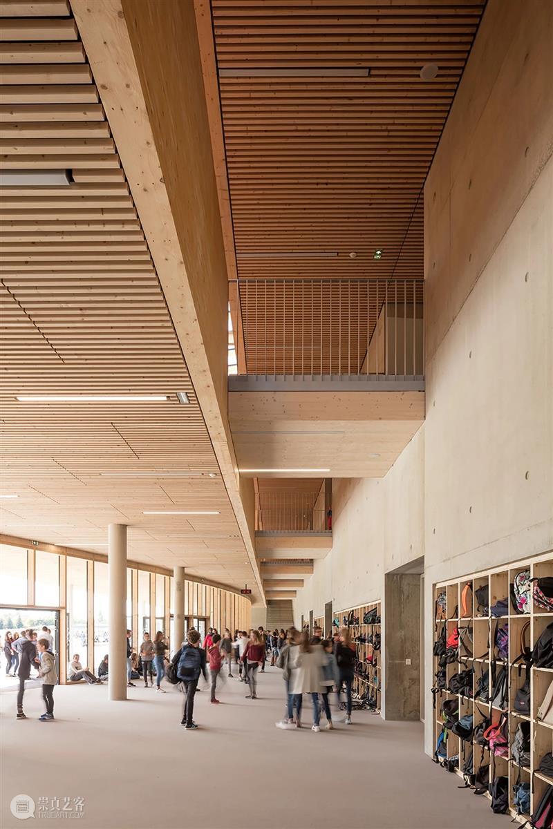 ‘木制’学院  / Dietrich | Untertrifaller + Colas Durand Dietrich BoeglyLamballe 学院 法国 布列塔尼 学生 建筑材料 木材 建筑 六面体 崇真艺客