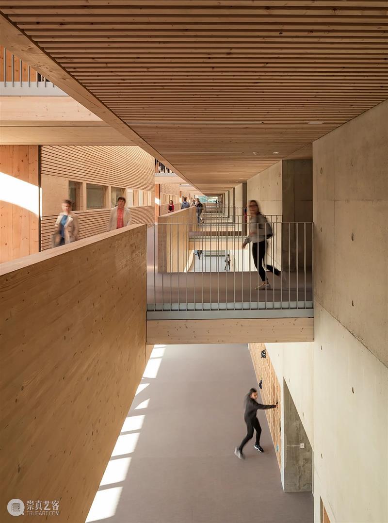 ‘木制’学院  / Dietrich | Untertrifaller + Colas Durand Dietrich BoeglyLamballe 学院 法国 布列塔尼 学生 建筑材料 木材 建筑 六面体 崇真艺客