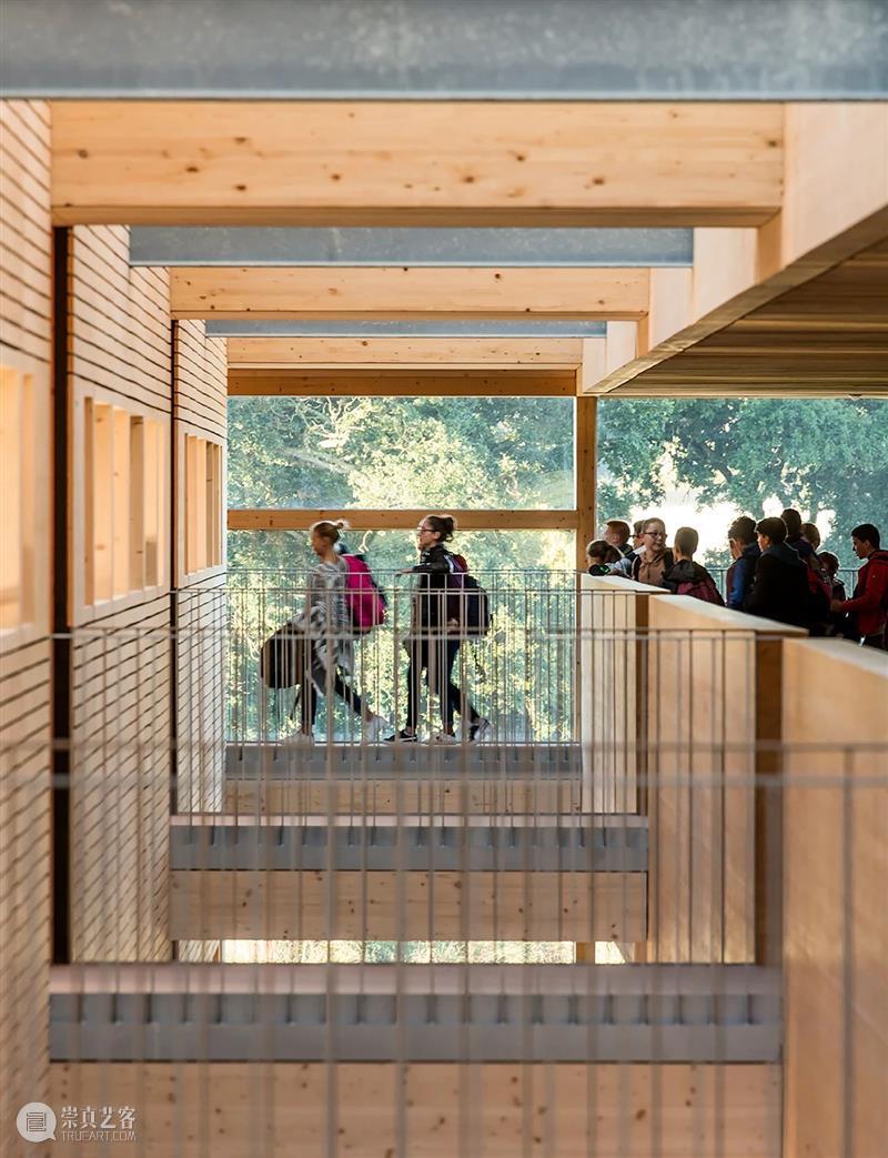 ‘木制’学院  / Dietrich | Untertrifaller + Colas Durand Dietrich BoeglyLamballe 学院 法国 布列塔尼 学生 建筑材料 木材 建筑 六面体 崇真艺客