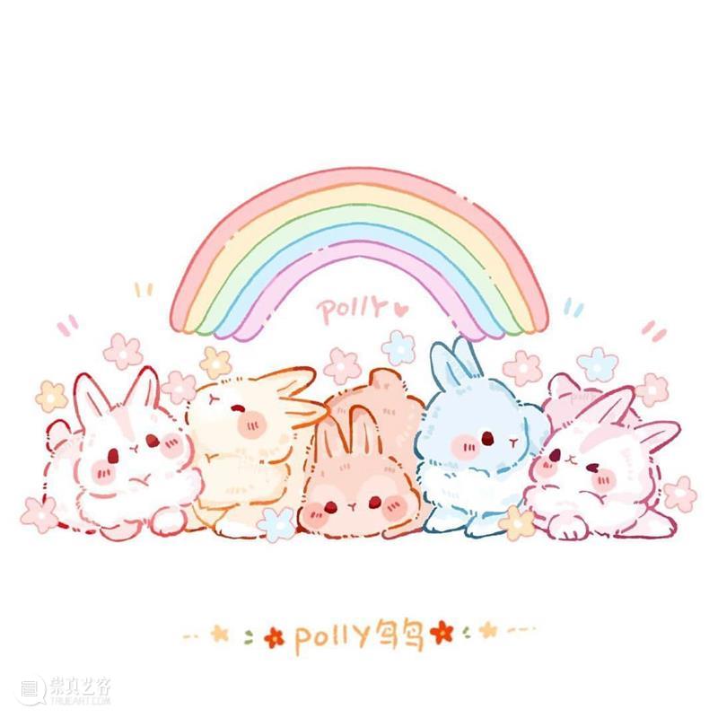 超萌的小兔子和小猫插画，软乎乎的好想抱在手上 ~ —— Polly 鸟鸟 小兔子 小猫 插画 软乎乎 手上 Polly END 崇真艺客