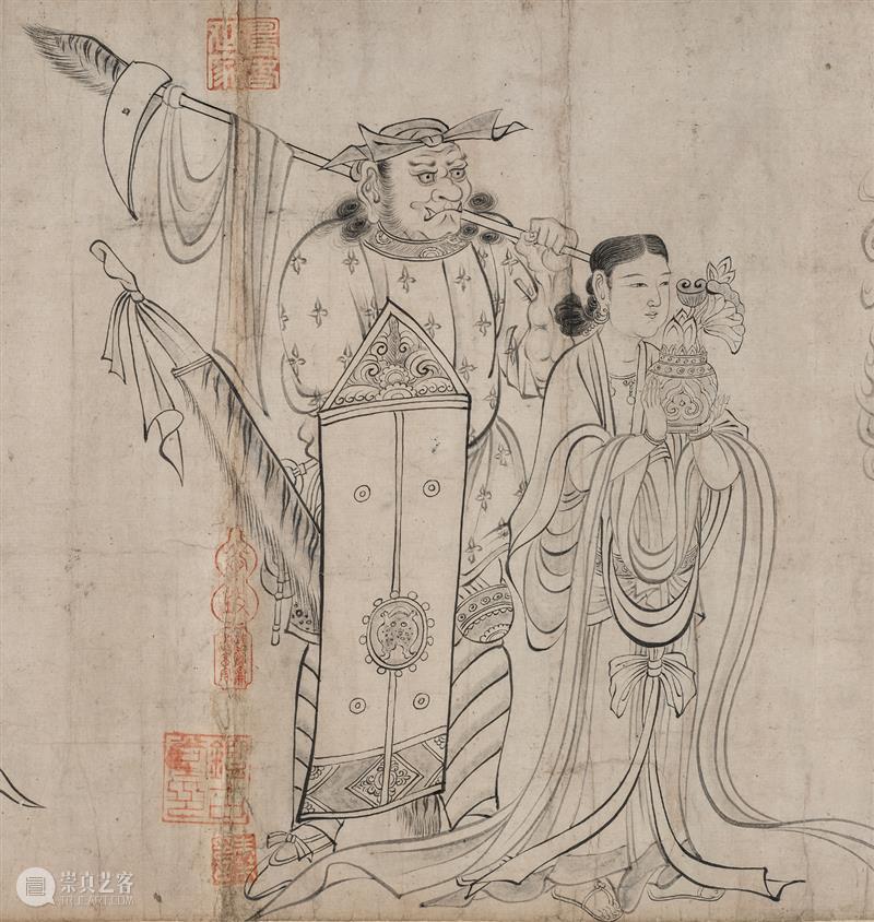 最能体现“吴带当风”的传世佳作 |《墨林典藏：吴道子送子天王图》 墨林 典藏 佳作 吴道子送子天王图》 今夏 台北故宫博物院 万众 重磅 书画 遗珠 崇真艺客