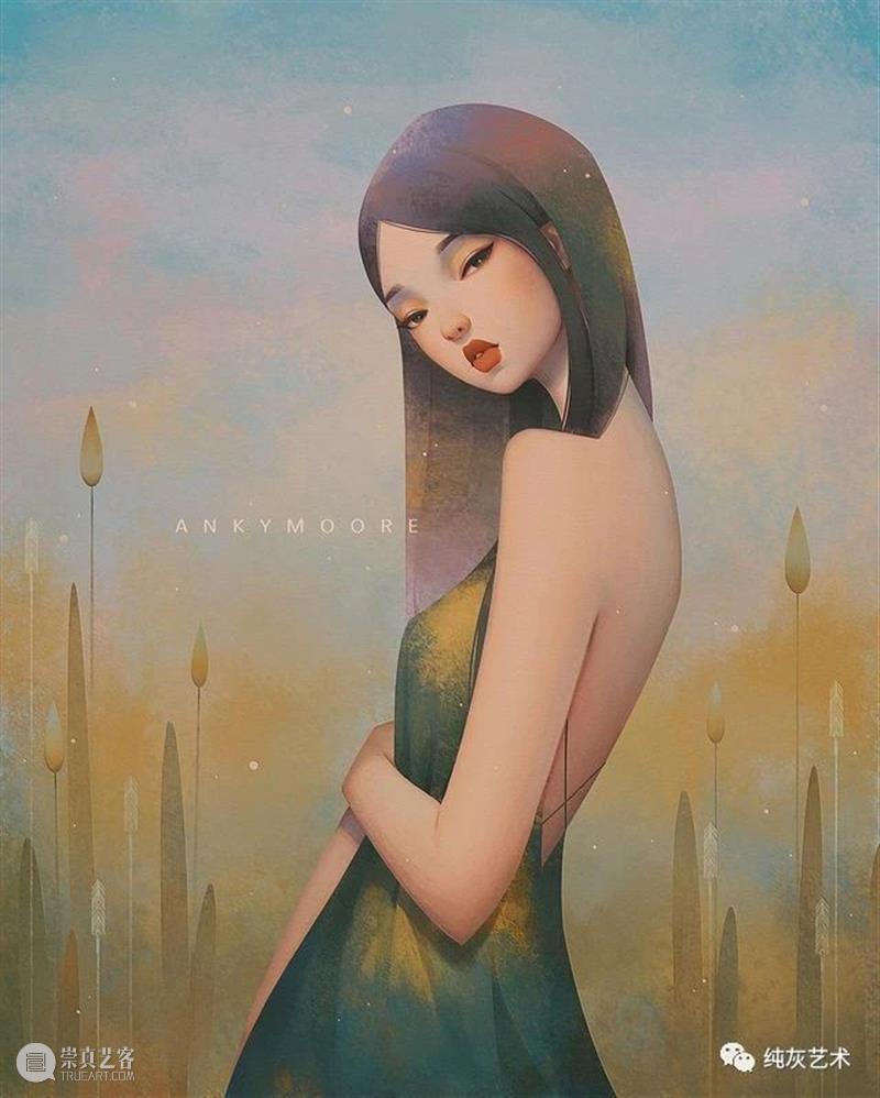 复古风的气质少女插画 插画 气质 少女 风格 色调 画面 笔下 女性 气场 人物 崇真艺客