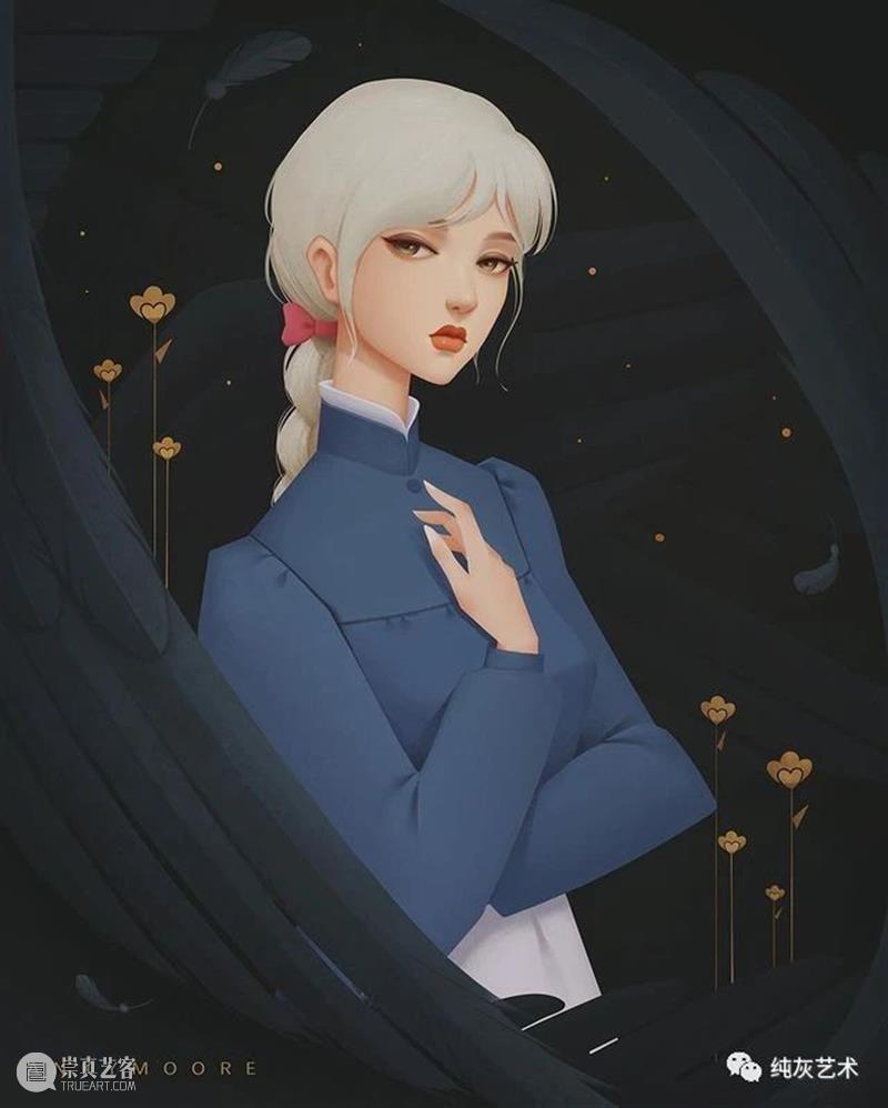 复古风的气质少女插画 插画 气质 少女 风格 色调 画面 笔下 女性 气场 人物 崇真艺客