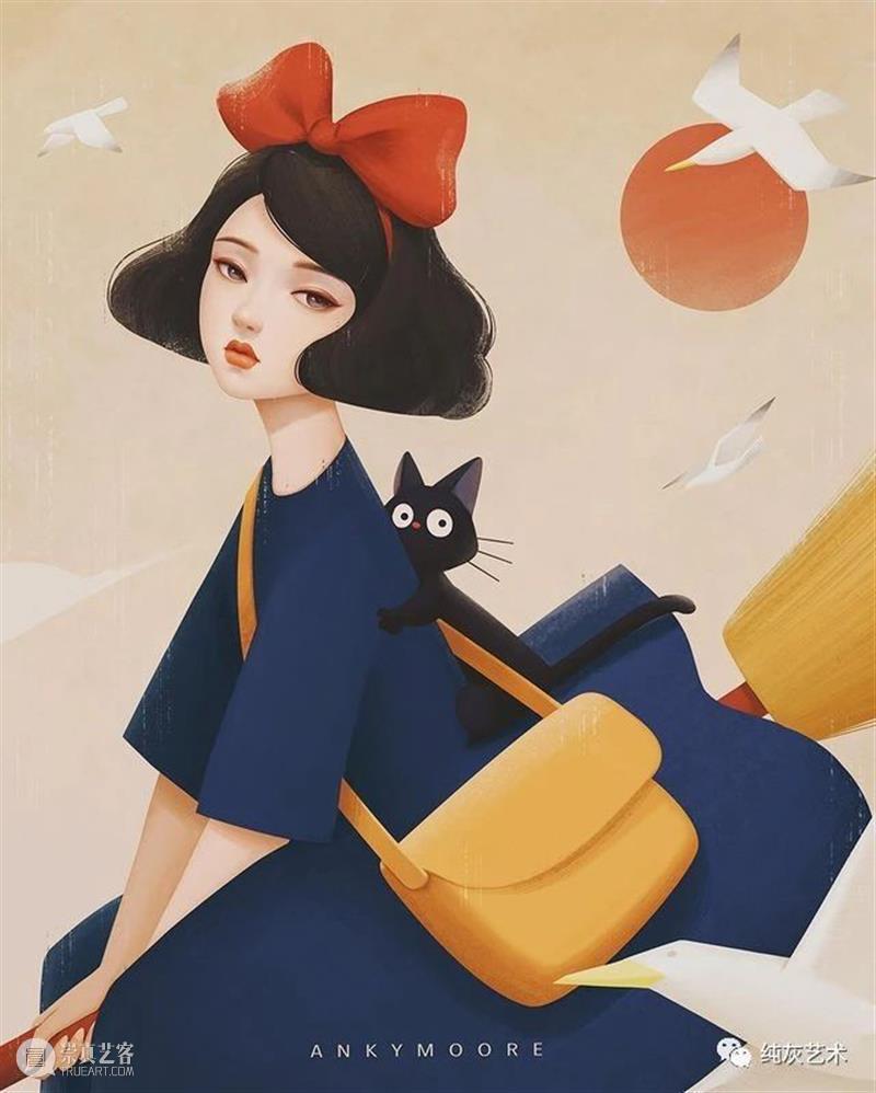 复古风的气质少女插画 插画 气质 少女 风格 色调 画面 笔下 女性 气场 人物 崇真艺客