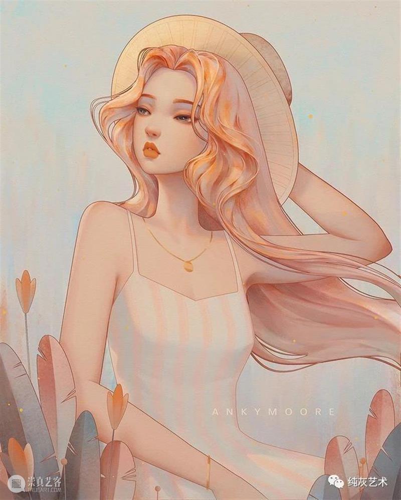 复古风的气质少女插画 插画 气质 少女 风格 色调 画面 笔下 女性 气场 人物 崇真艺客