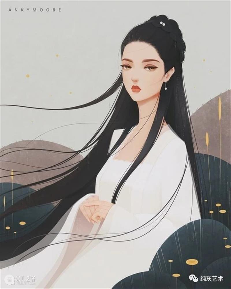 复古风的气质少女插画 插画 气质 少女 风格 色调 画面 笔下 女性 气场 人物 崇真艺客